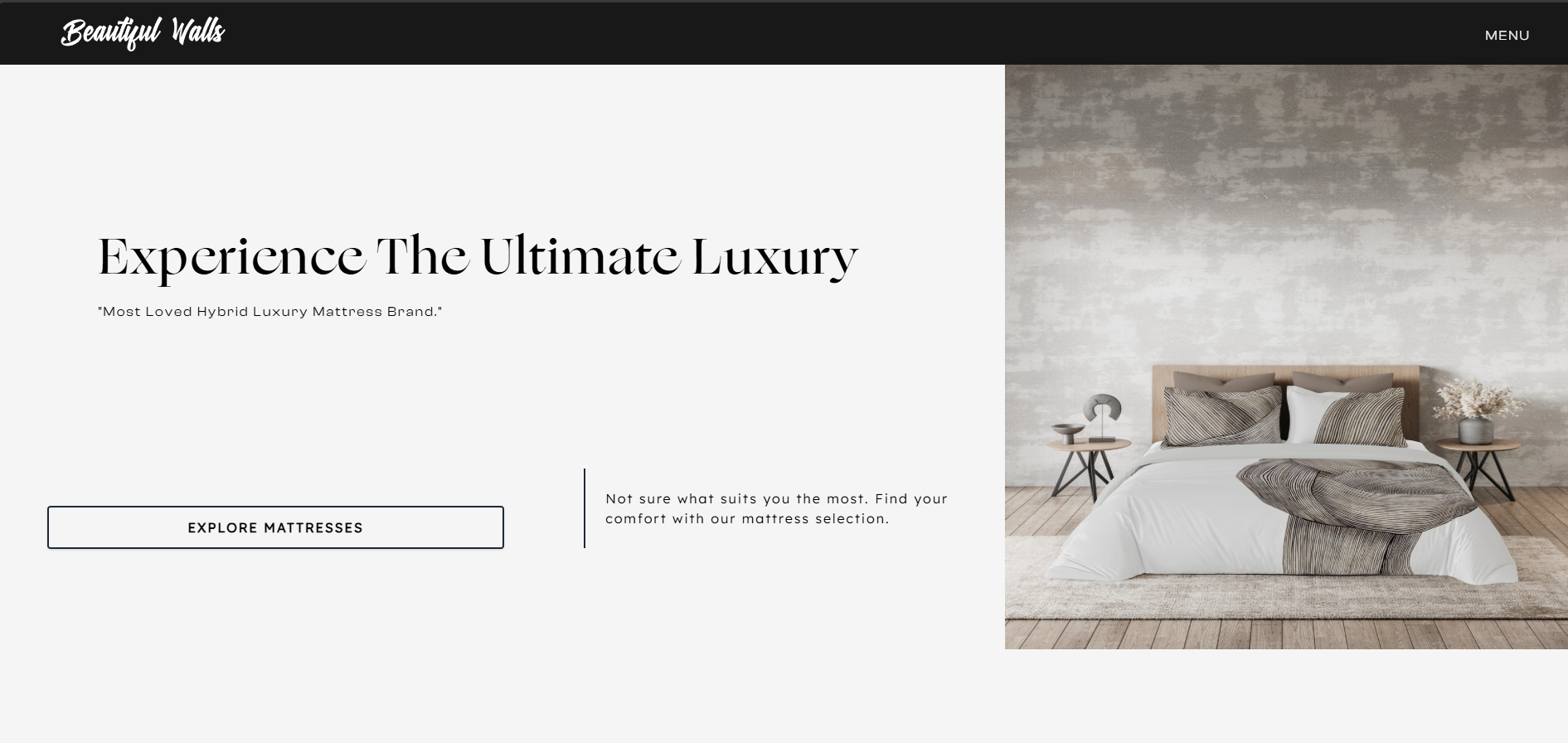 Screenshot of Beautiful Walls E-commerce Website