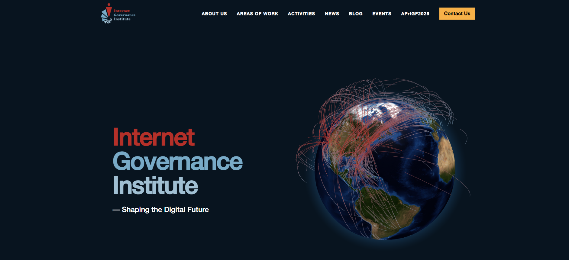 Screenshot of Internet Governance Institute Website