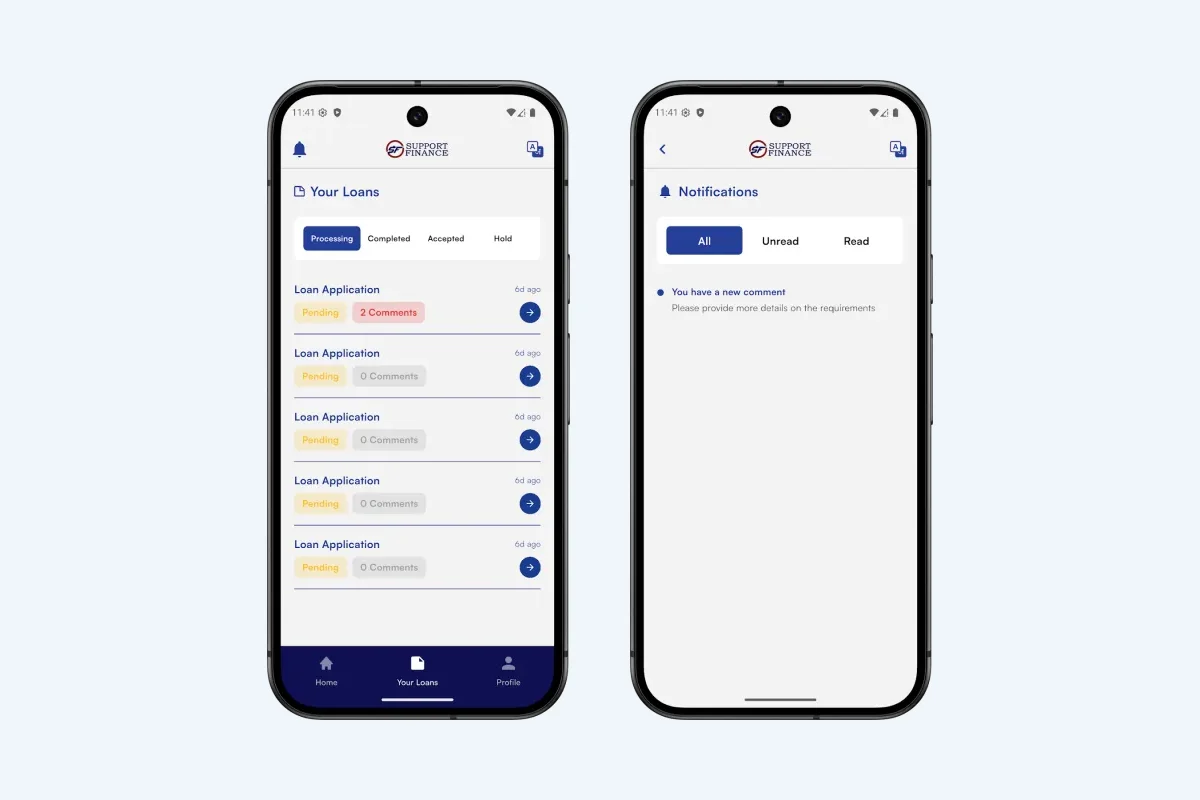Support Finance detail 1